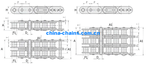 Roller Chain with Straight Side Plates (A Series) C08A-1 C10A-1 C12A-1 C16A-1 C20A-1 C24A-1 C28A-1 C32A-1 C08A-2 C10A-2 C12A-2 C16A-2 C20A-2 C24A-2 C28A-2 C32A-2 C08A-3 C10A-3 C12A-3 C16A-3 C20A-3 C24A-3 C28A-3 C32A-3