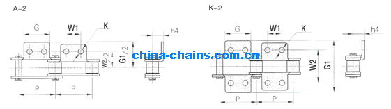 Double Pitch Roller Chains Attachment C2042F1 C2062HK1F5 C2060HF3A2 C2082A2F1 C2082A2F2 C2082HK1F1 C2082HK1F5 C2100HK1F1