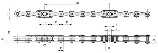 Escalator step-chains C-13T P67-FD
