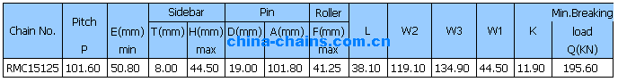 Paver chain RMC15125